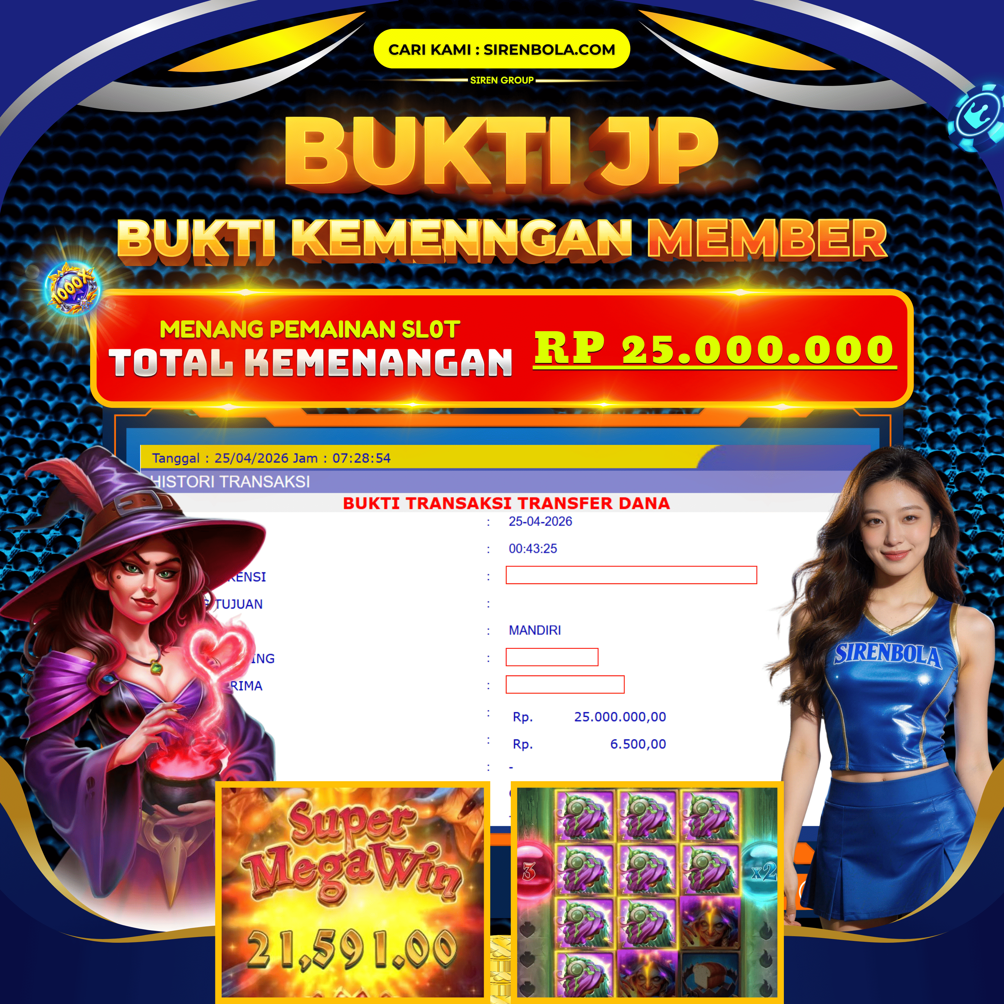 BUKTI JACKPOT 25 JT  grimms bounty hansel & gretel ( 25 APRIL 2026 ) LUNAS...