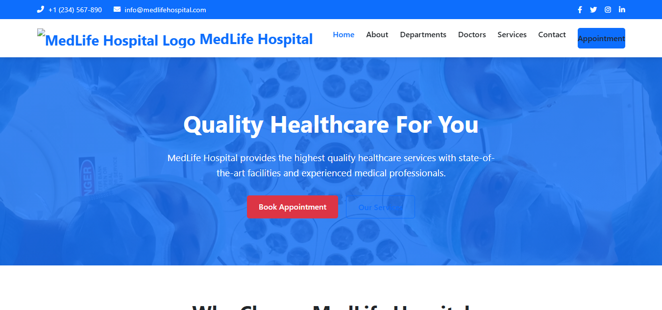 Hospital Website