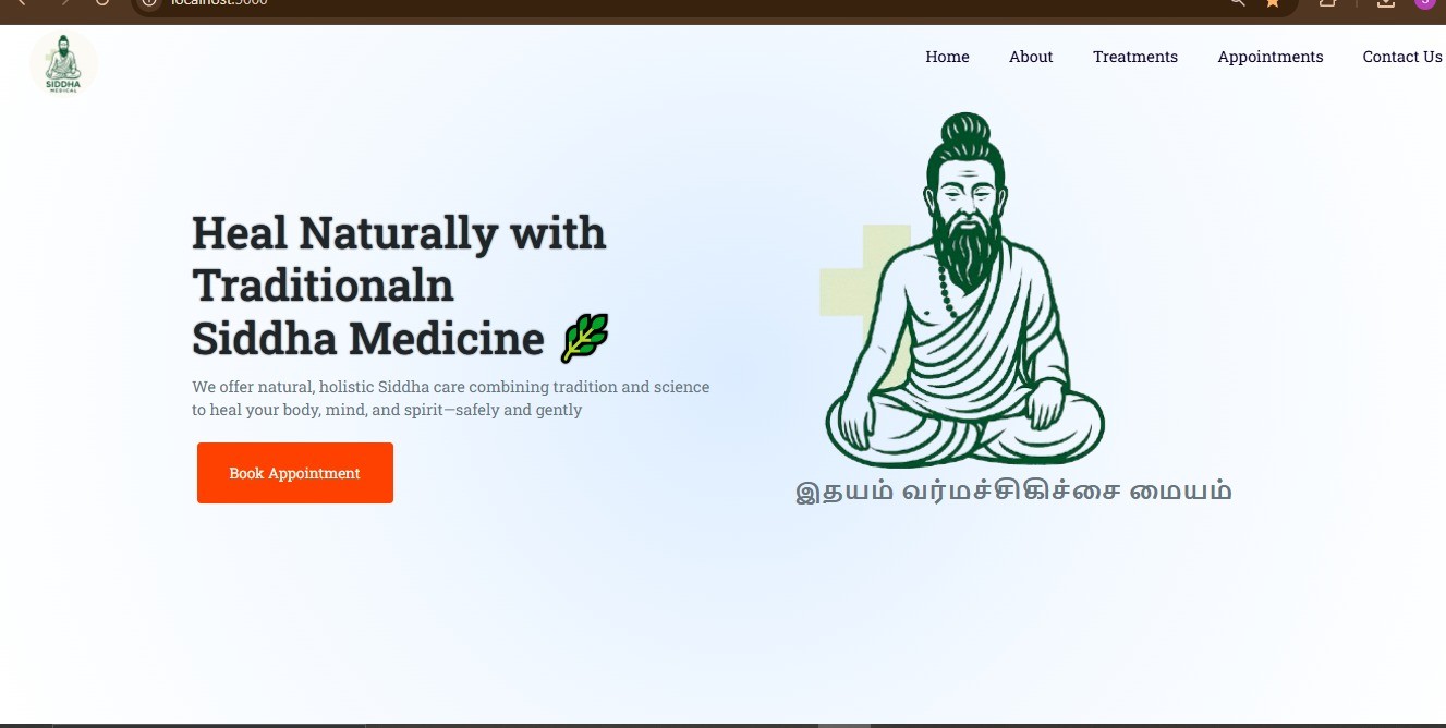 Siddha hospital - website 