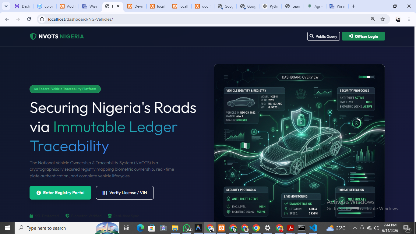 The National Vehicle Ownership & Traceability System (NVOTS)
