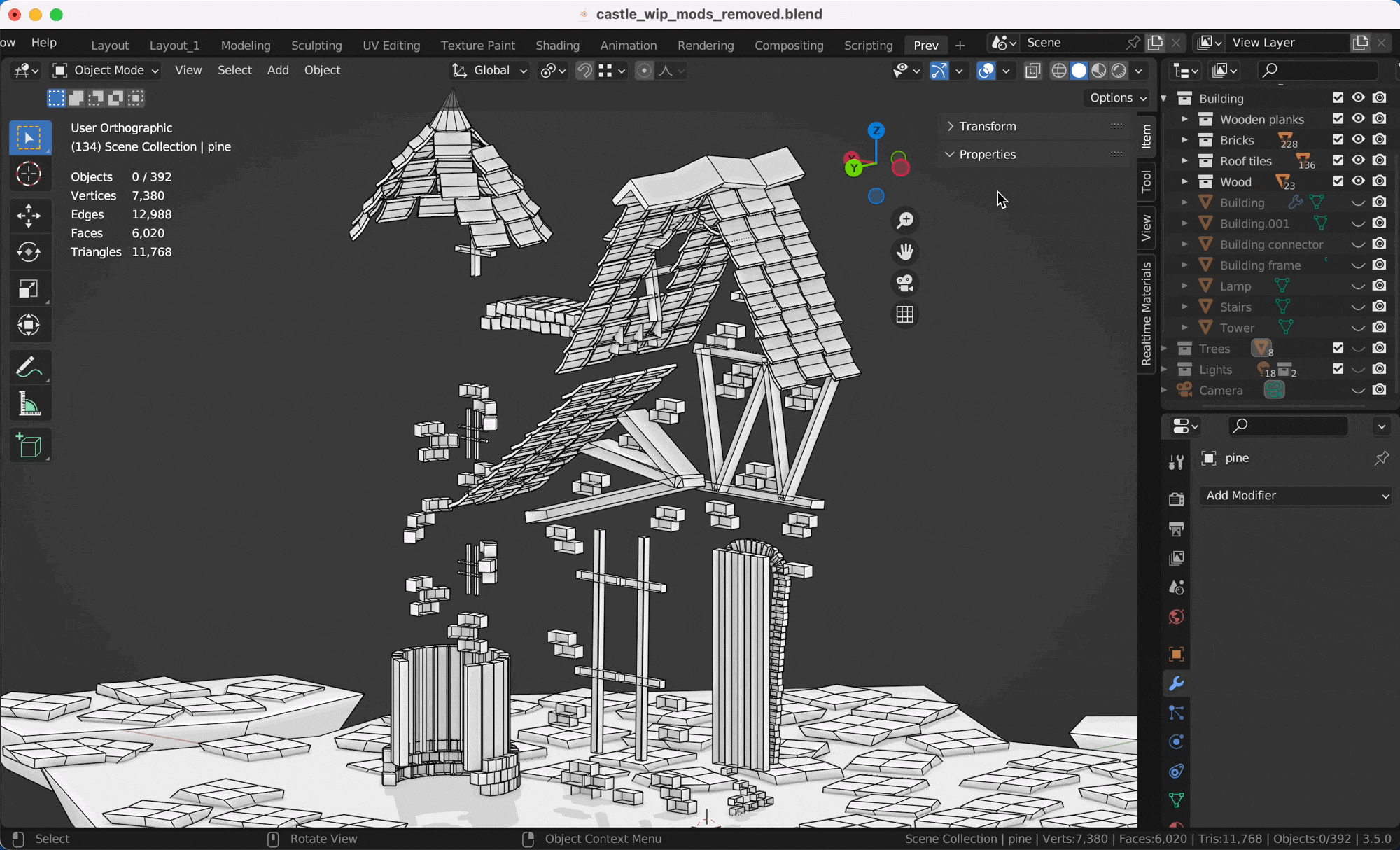 Partially Rendered Miniature Model Mateusz Siek - Web-Based 3D Scene: Setup in Blender