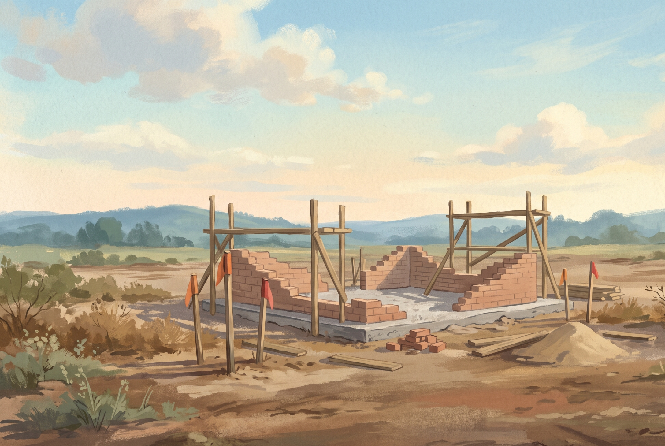 The Indikrakshini site, mid-construction