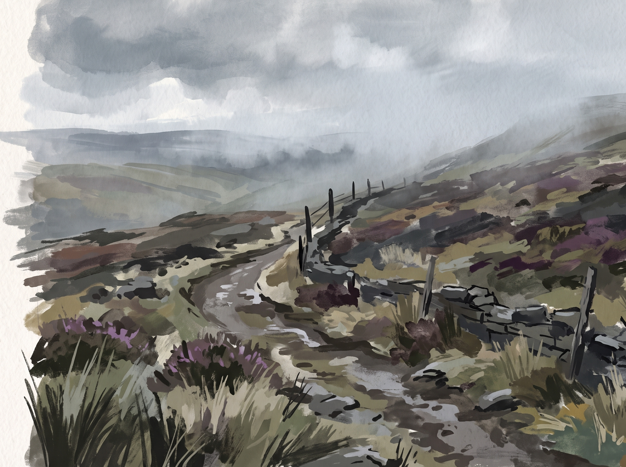 A moorland path