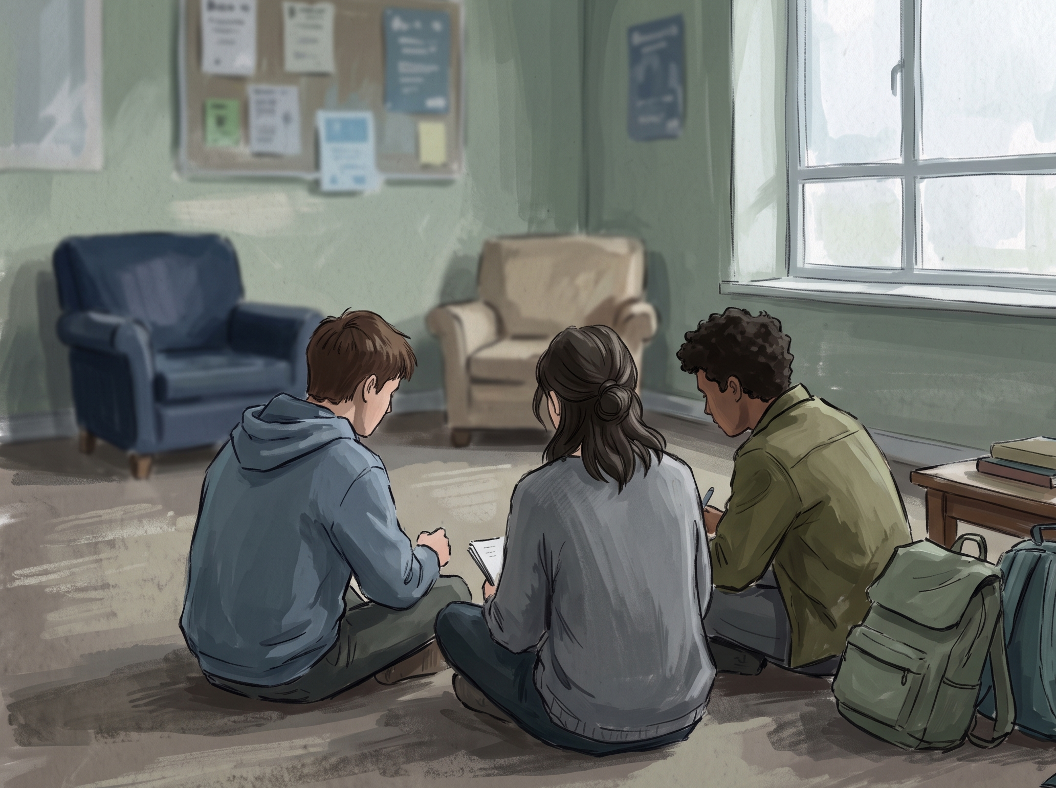 The common room, from behind