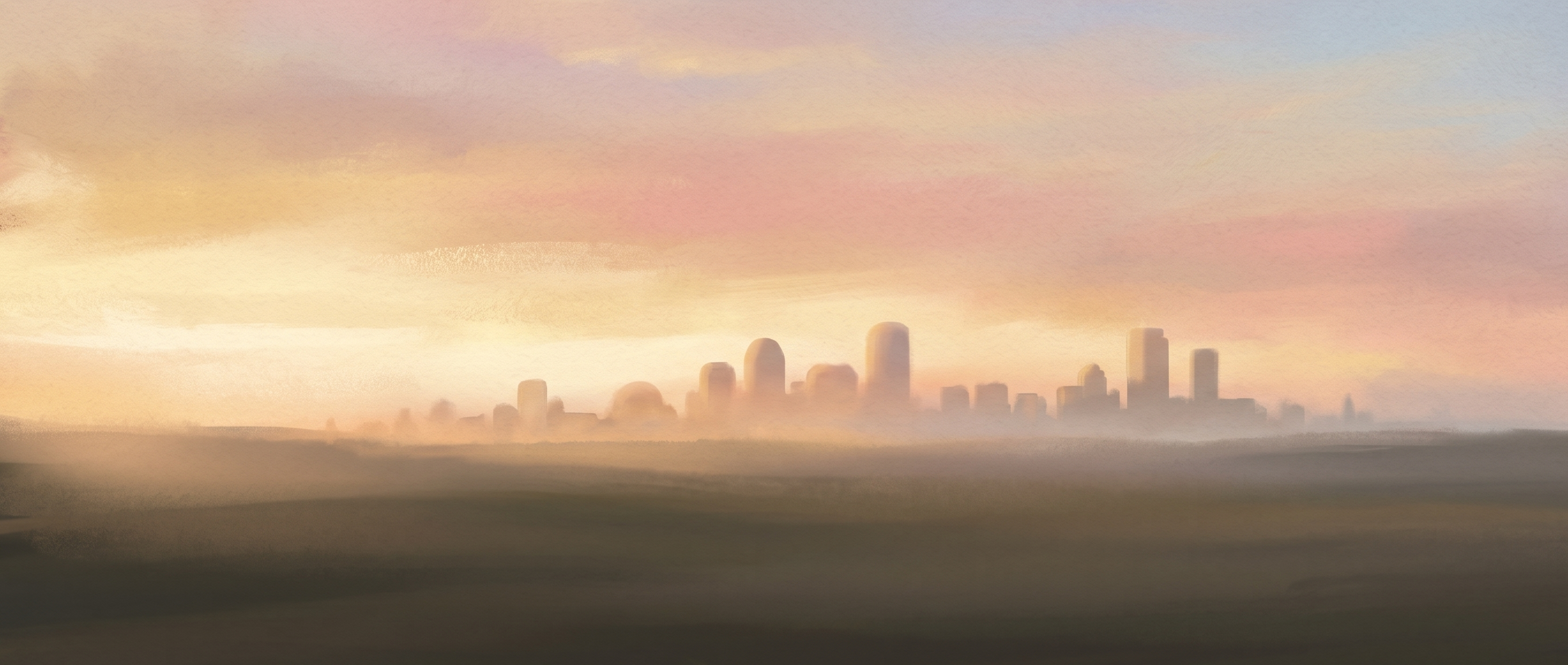 An apartment building at dawn
