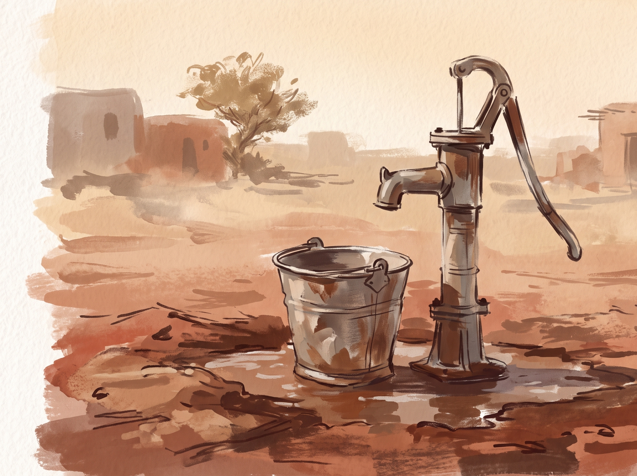 A hand pump