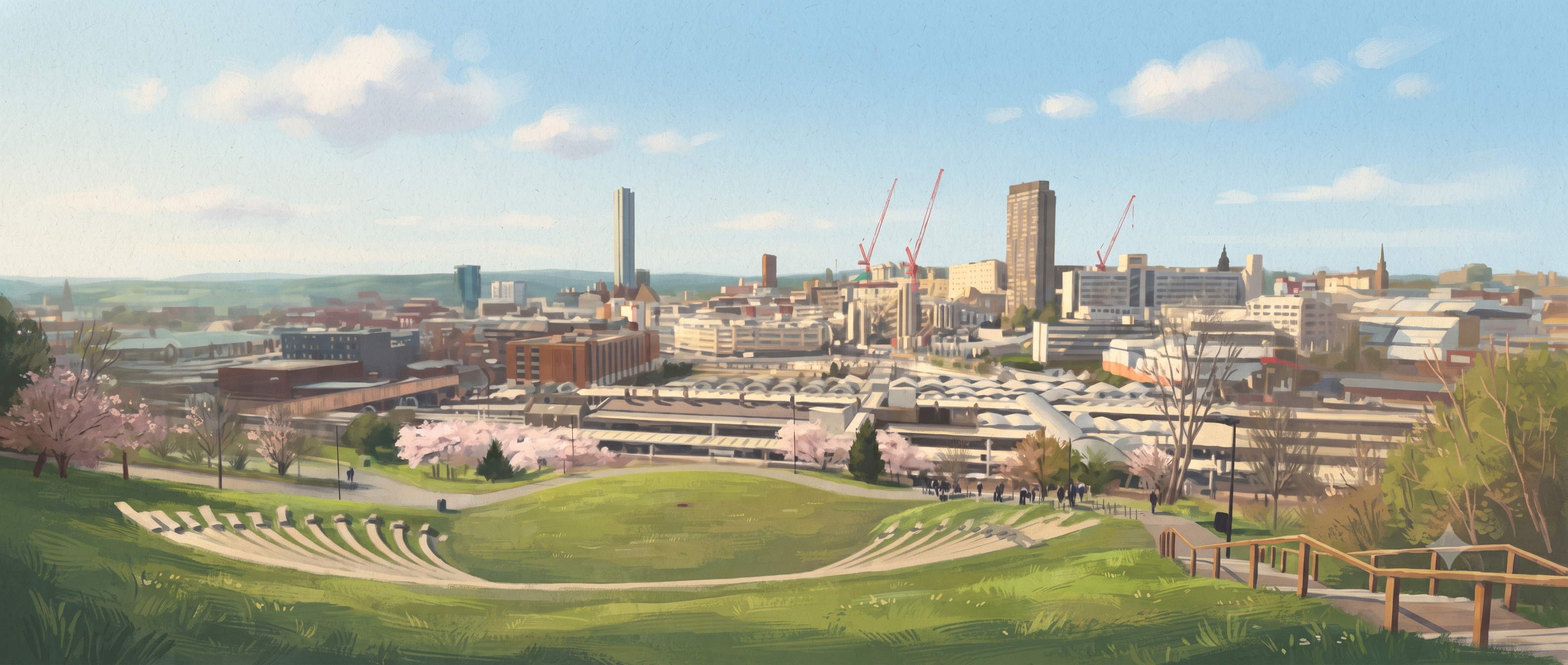 Sheffield at dusk