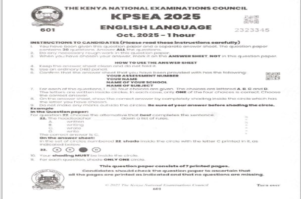 2025 KPSEA ENGLISH
