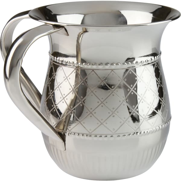 Stainless Steel Wash Cup With Mosaic Handles - 4 D X 5 H, 4D x 5