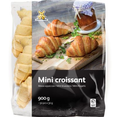 XL Mini croissant 4x900g (~30x30g) (Vähittäiskauppa) - Eesti Pagar AS