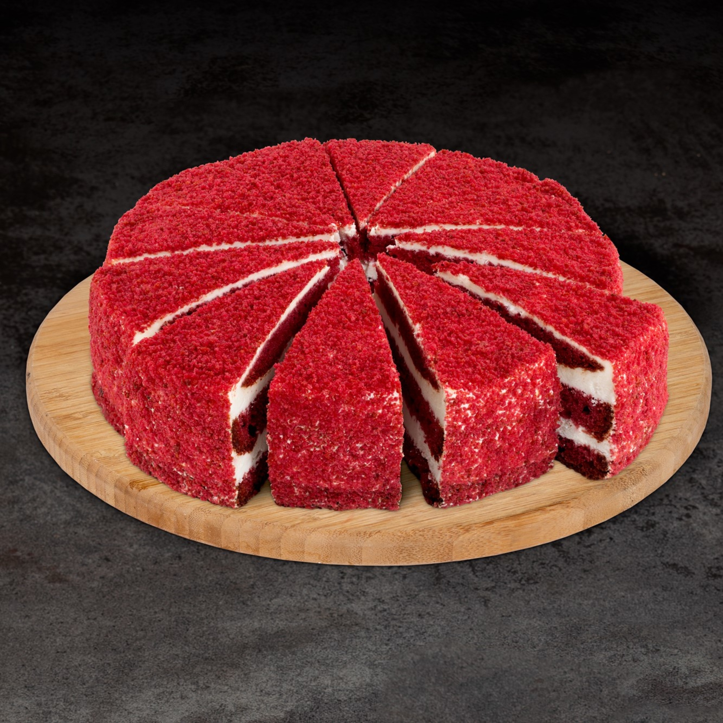 Red Velvet cake 1400g / 12 slices x 4 (Round cakes) - Eesti Pagar AS