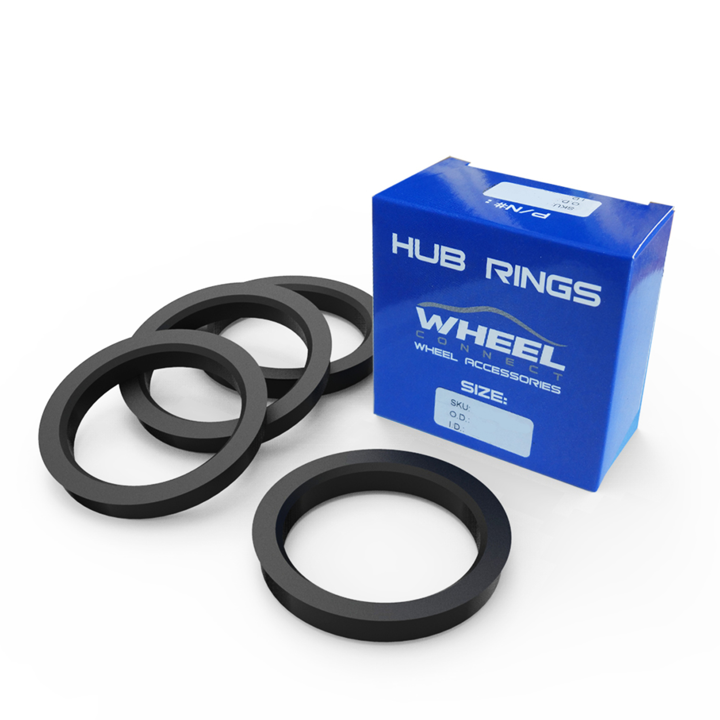 Plastic Hub Ring (Set of 4) OD:74.00 ID:66.56 (Plastic Hubrings