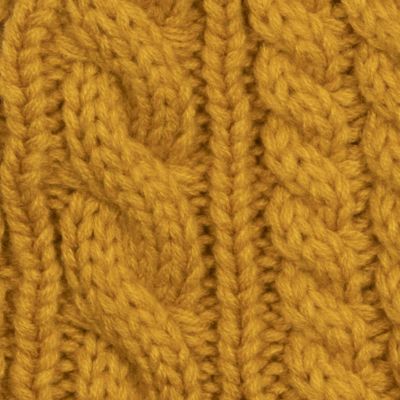 Aran Cable Button Scarf - Amber (Scarves) - Eurostick