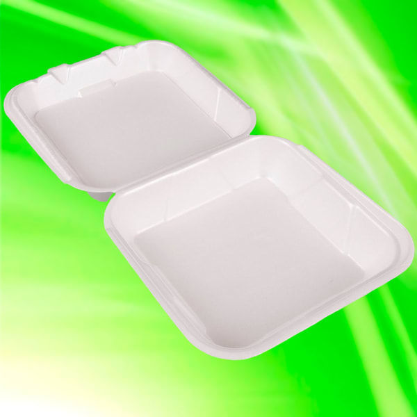 Tray - 3 Compartment Foam Tray w/ Hinged Lid