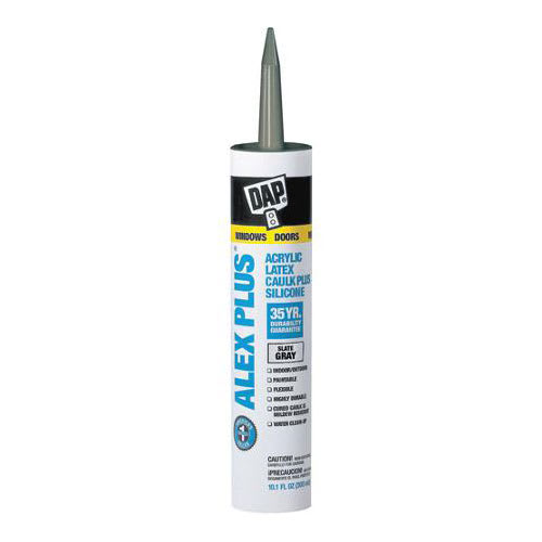 Alex Painters Acrylic Latex Caulk Plus Silicone Slate Gray (Adhesives & Sealants) BTL