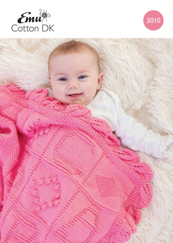 ABC Cot Blanket in Emu Cotton DK (3010) (Patterns) Emu Yarns