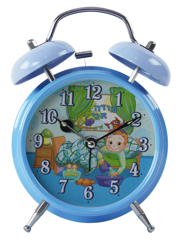 Havern Alarm Clocks Stitch Clock 3D Cartoon Fashion Blue White Bell Alarm Boys and Girls Students Kids Bedroom Bedside Alarm Clock,White