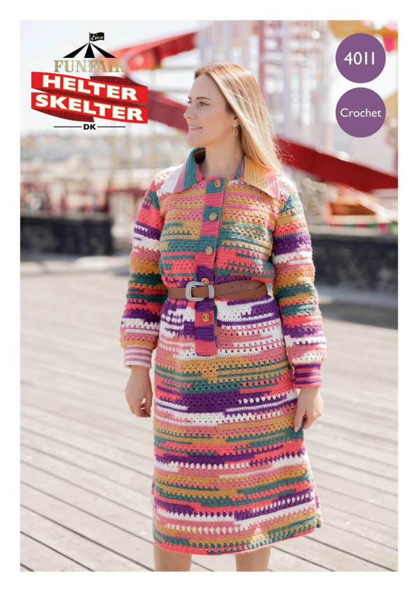 Long Sleeve Shirt Dress in Emu Funfair Helter Skelter (4011) (Patterns ...