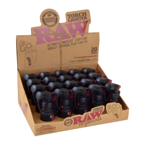 RAW Lighter Torch Refillable Black 20ct (LIGHTER & TORCH) - M ...