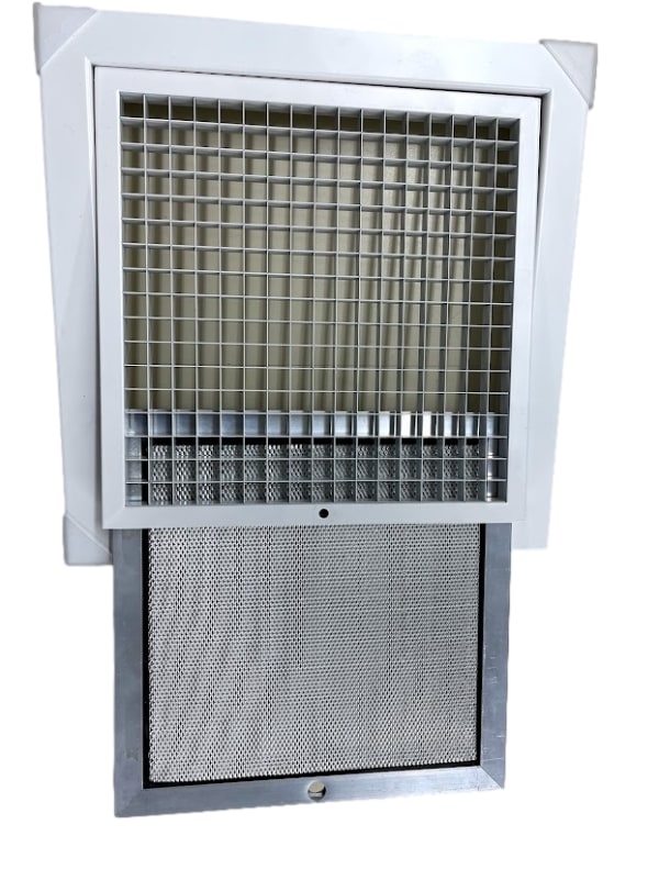 Grease Filtered Eggcrate Grille Hinged 200x200 (Filtered Eggcrates