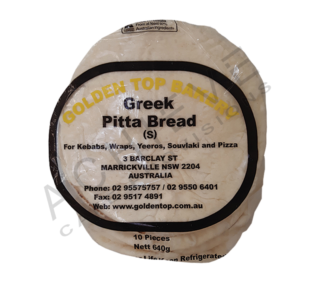 Greek Pita Bread Small Size Pack of 10 (Flat Breads) Achieve Cafe