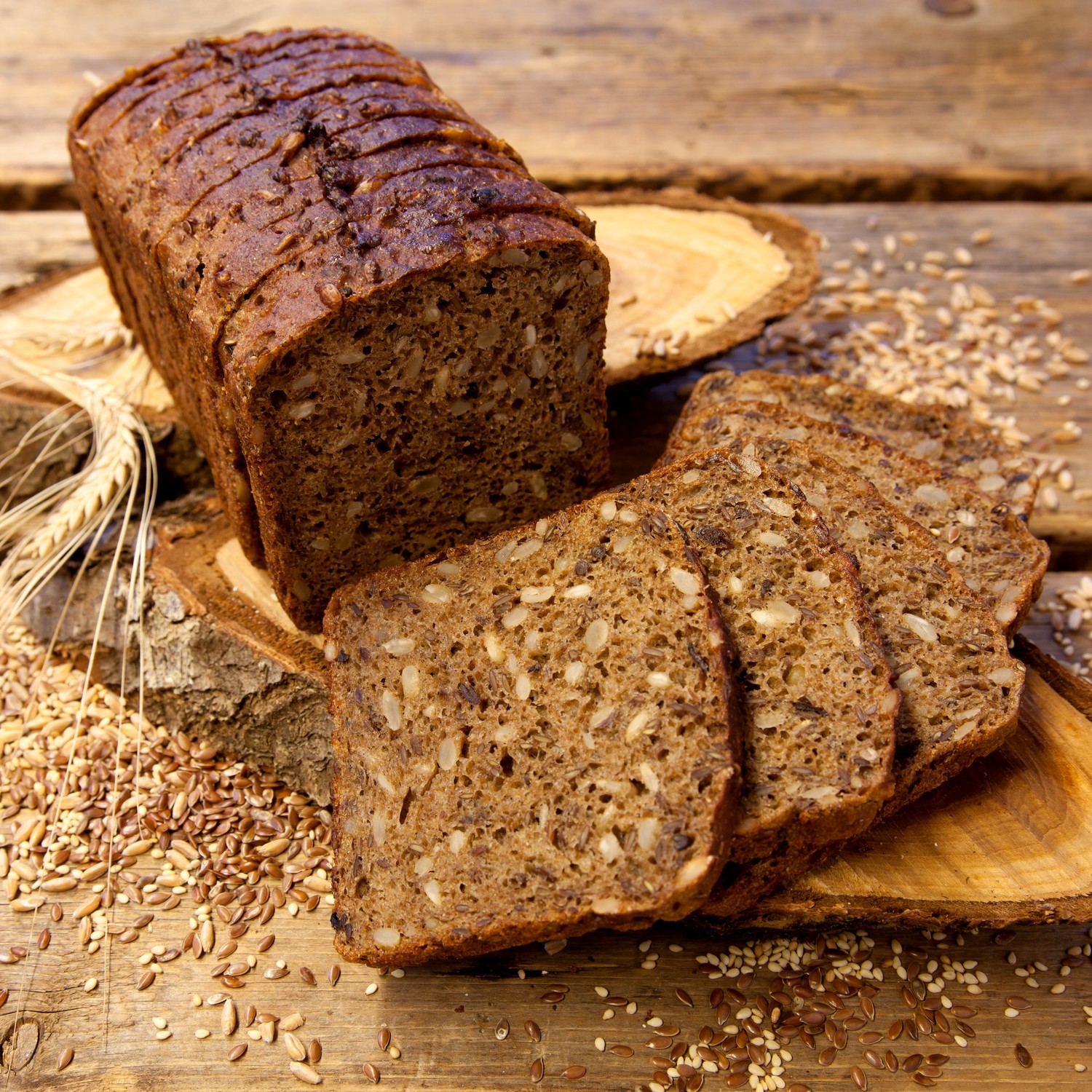 Different Seed Rye Tin Bread 650g Pre sliced X 12 Rye Breads 