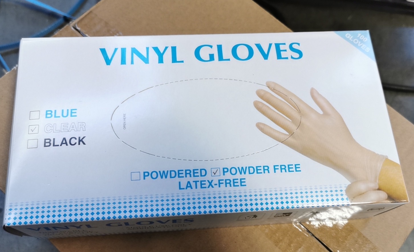 Disposable Gloves Clear Vinyl (Medium, Large, XLarge) (Vinyl