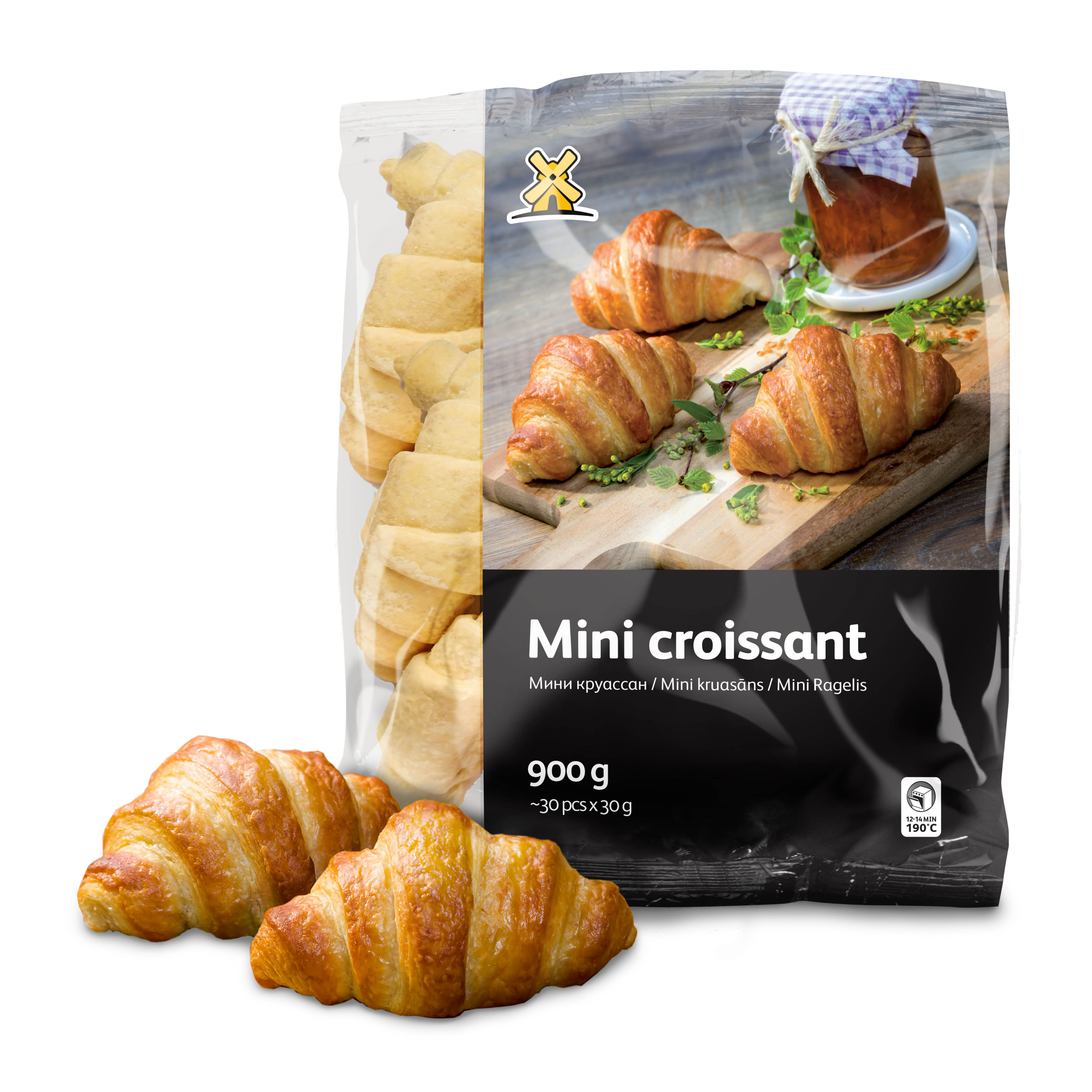 XL Mini croissant 900g (~30 x 30g) x 4 -DK- (Croissanter) - Danish ...