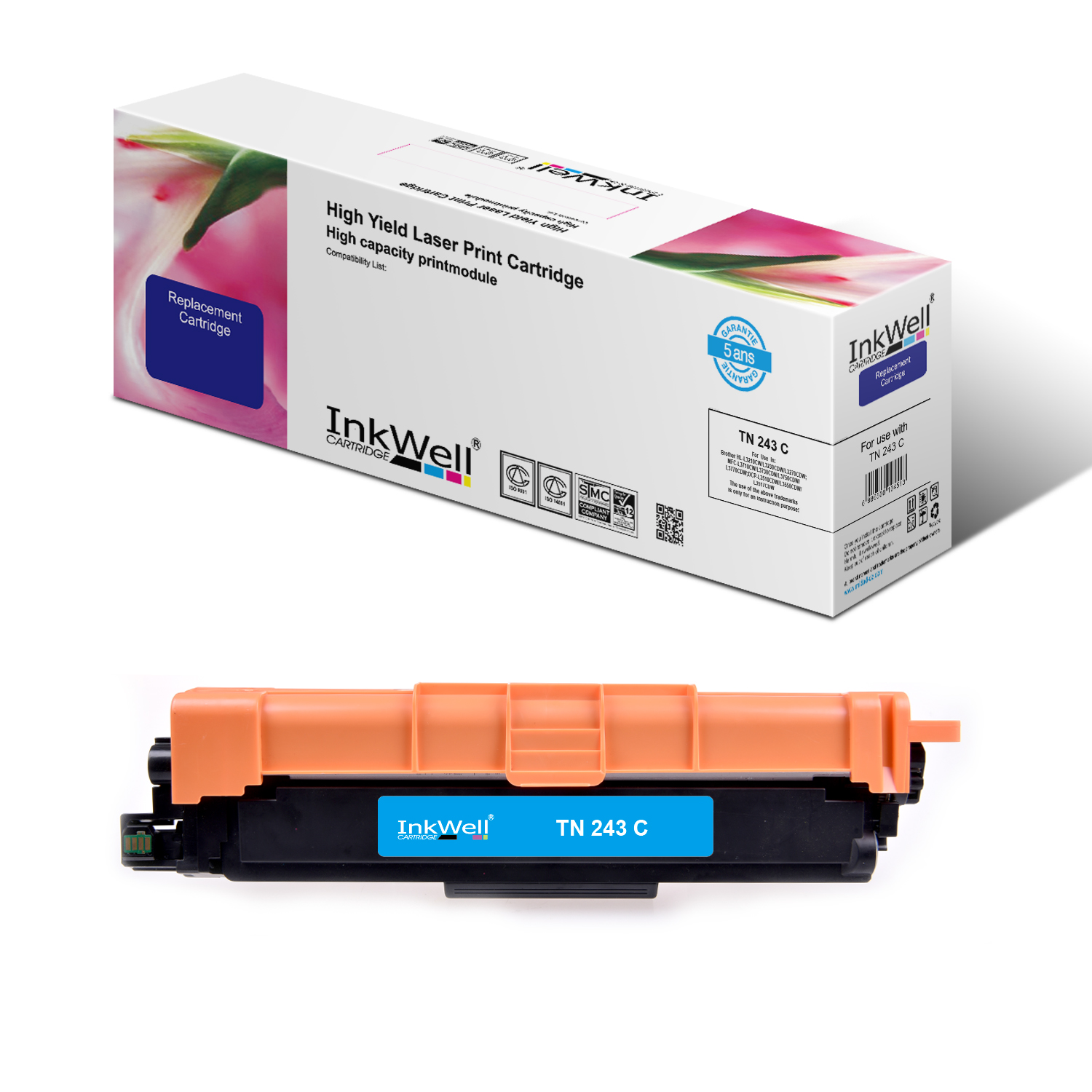 CARTOUCHE LASER TN243 BROTHER HL-L3210CW/MFC-L3730CDN CYAN (Toner) - Midad