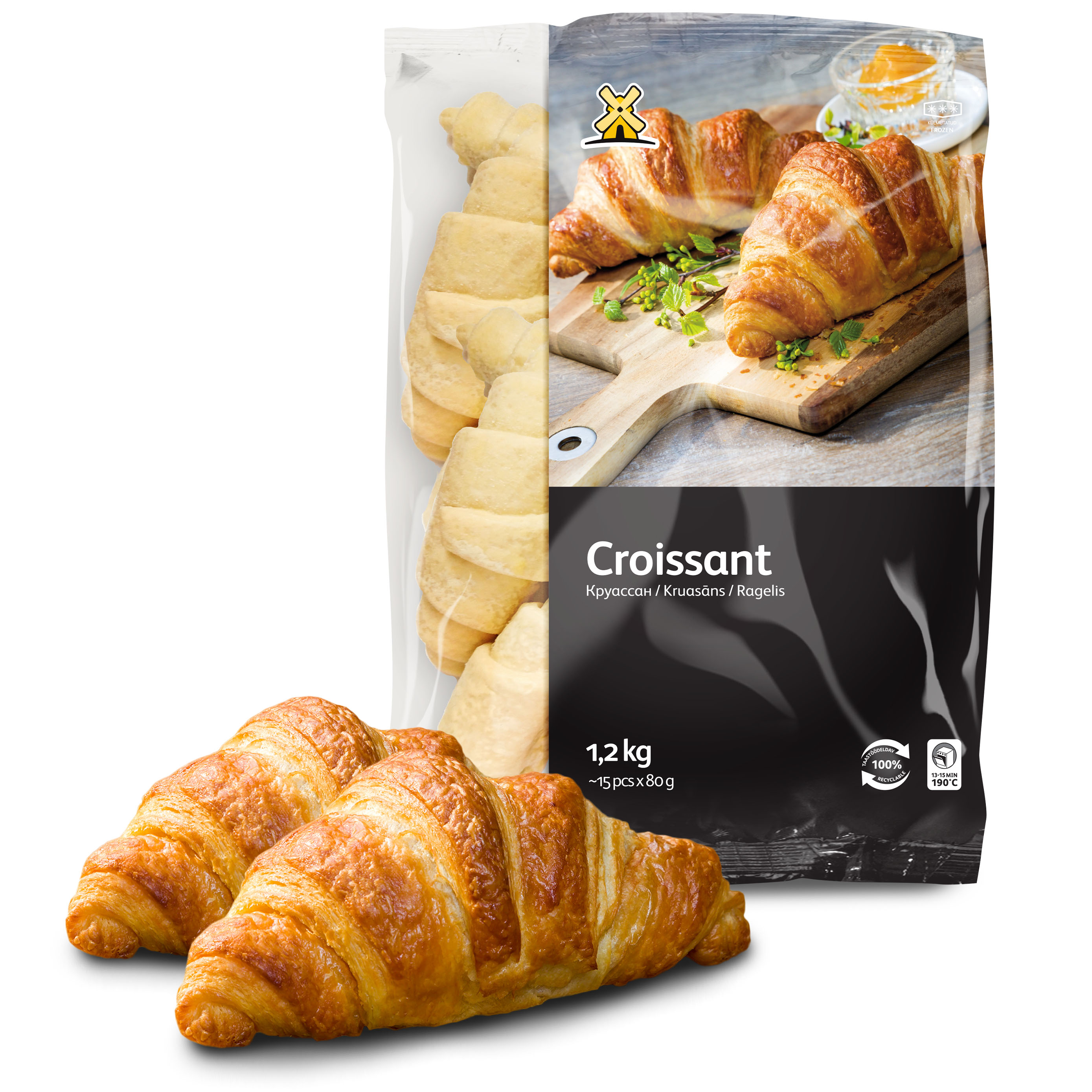 XL Croissant 4x1200g (~15x80g) (VL) (Vähittäiskauppa) - Eesti Pagar AS