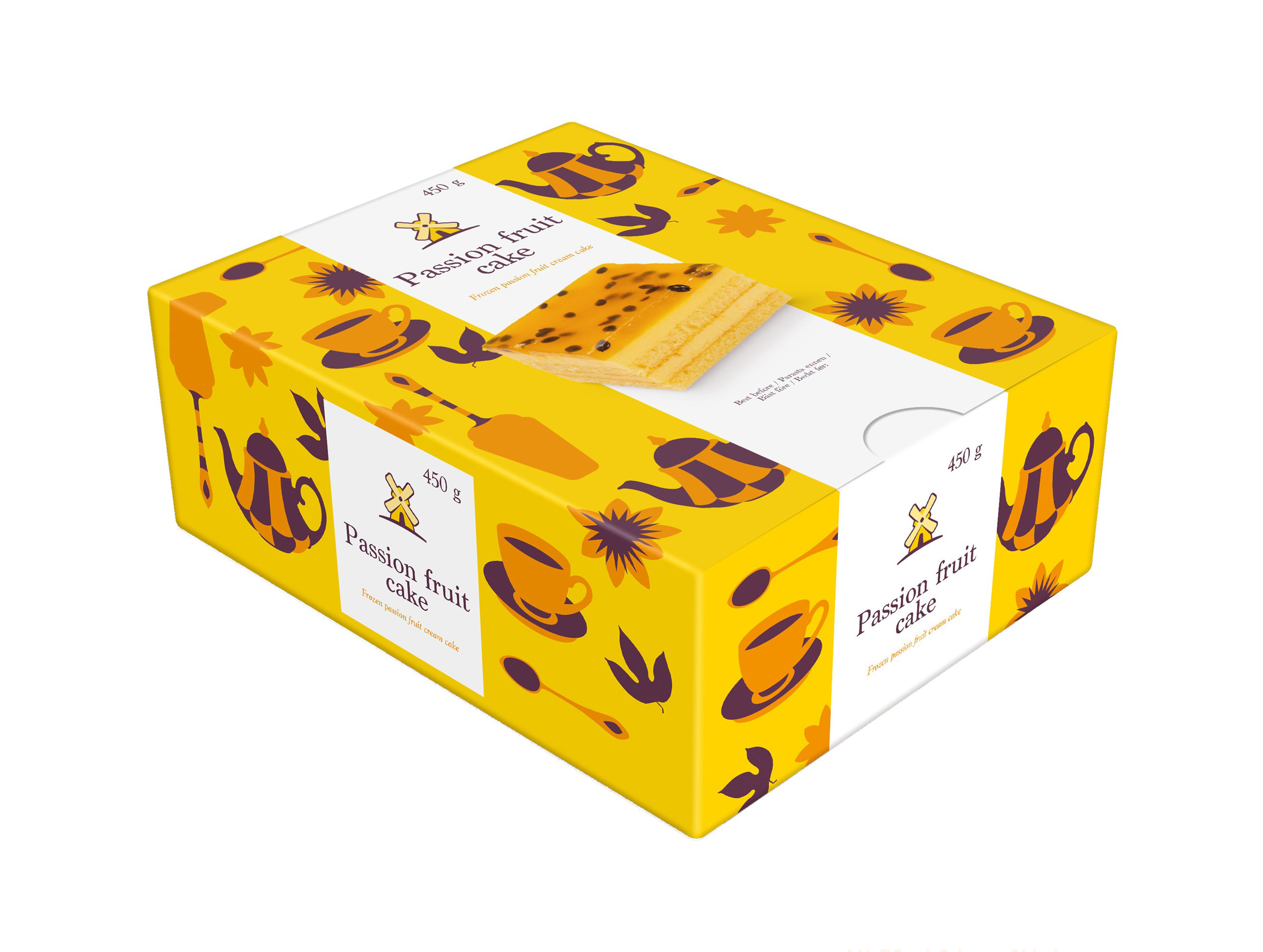 Passion fruit cake 450g x 8 (Frozen cakes) - Eesti Pagar AS