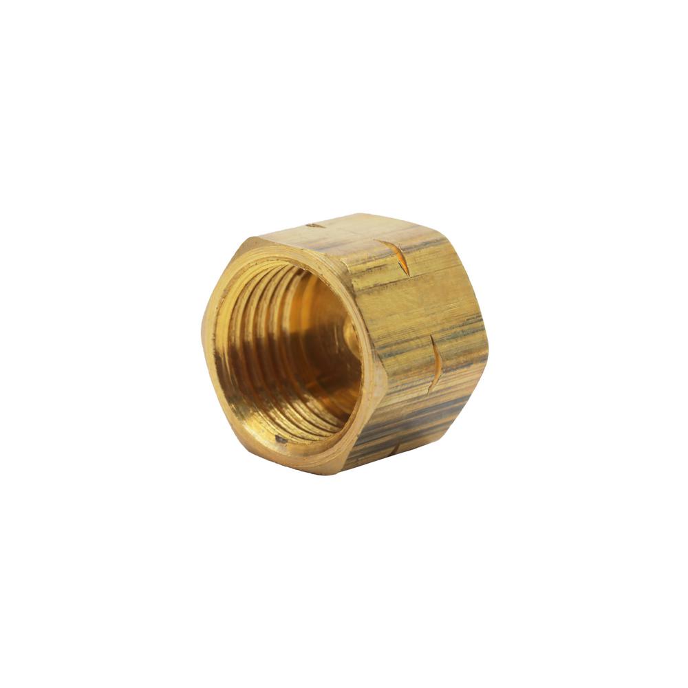 1/4 in. OD Compression Brass Cap Fitting(Ice maker valve cap) (PIPE