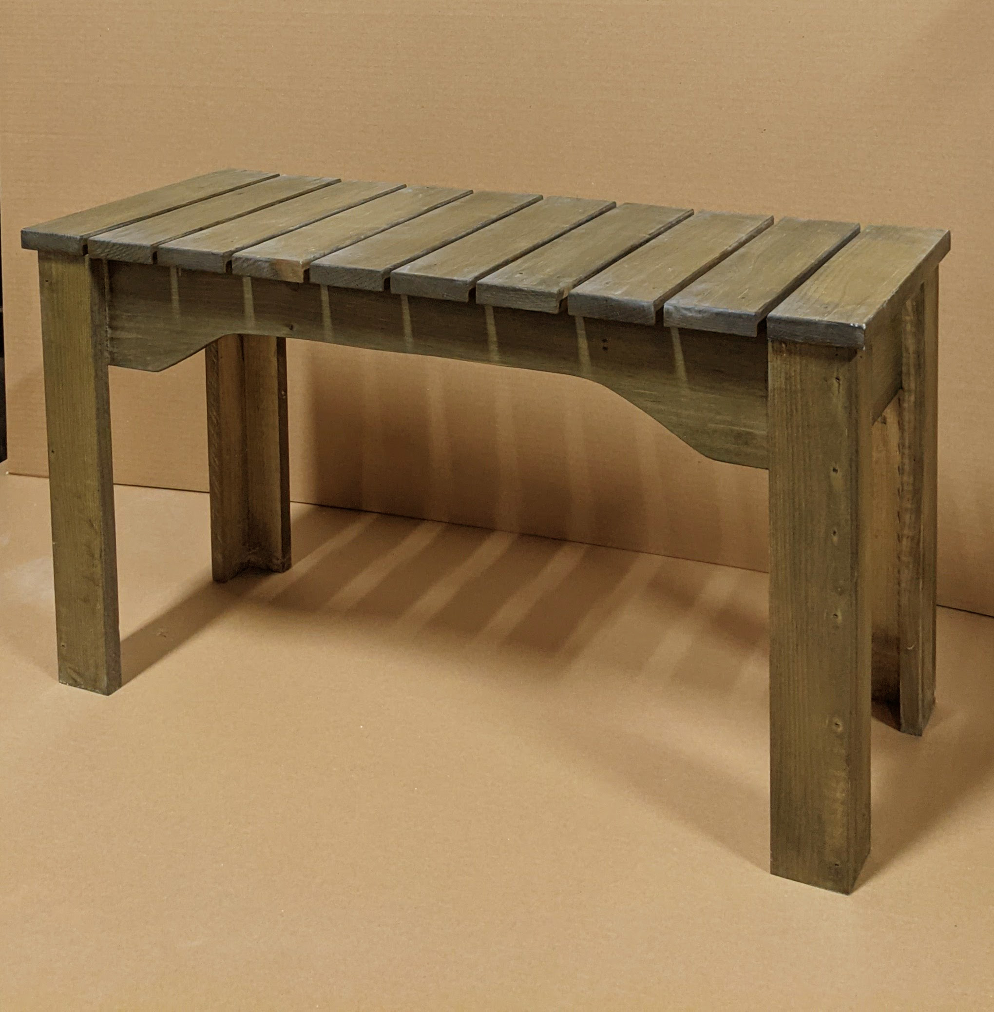 DS255 Slat Bench Classic Stain CC (Dropship) Springwater Woodcraft