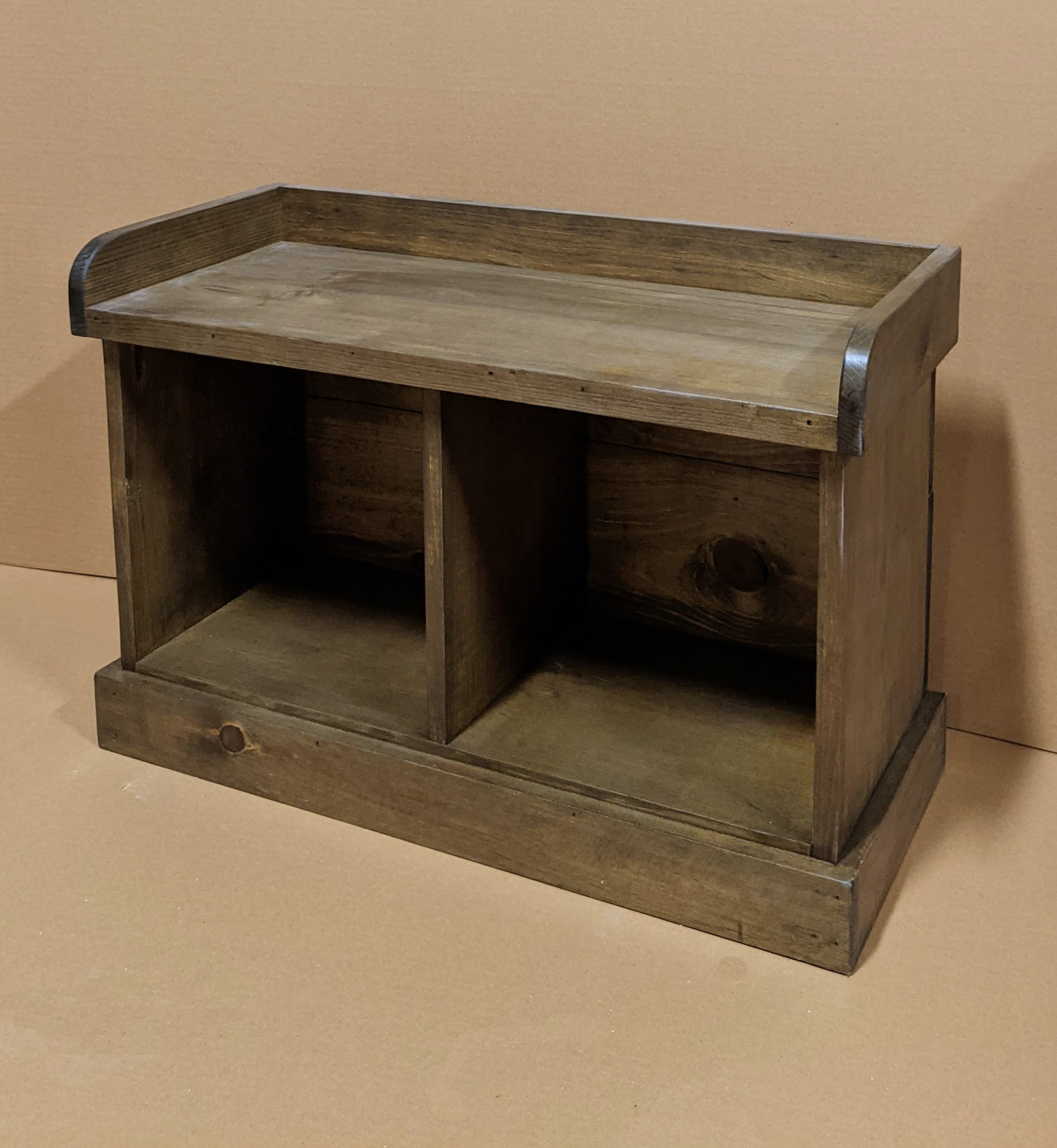 DS262 2Cube Cubby Bench Classic Stain CC (Dropship) Springwater