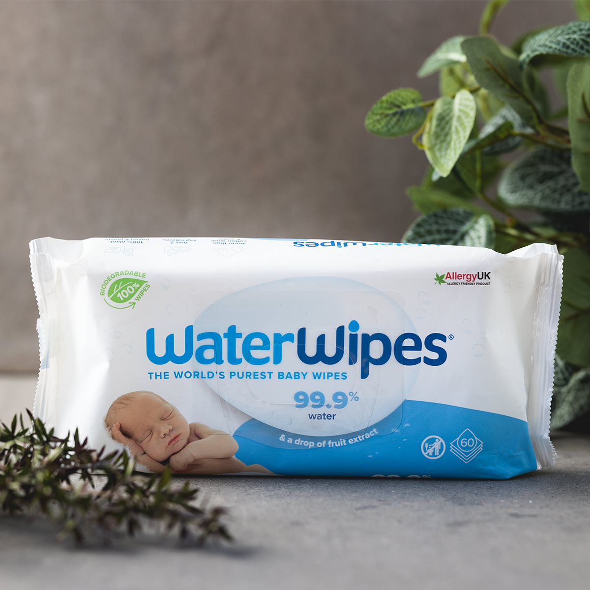 Toallas húmedas Water Wipes para bebés 180 pzas