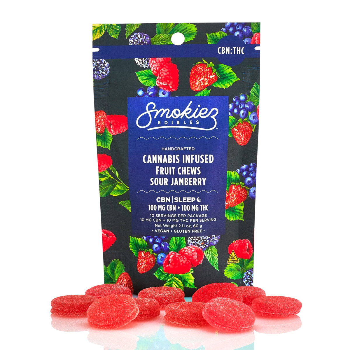 Sour Jamberry THC:CBN Sleep Chews