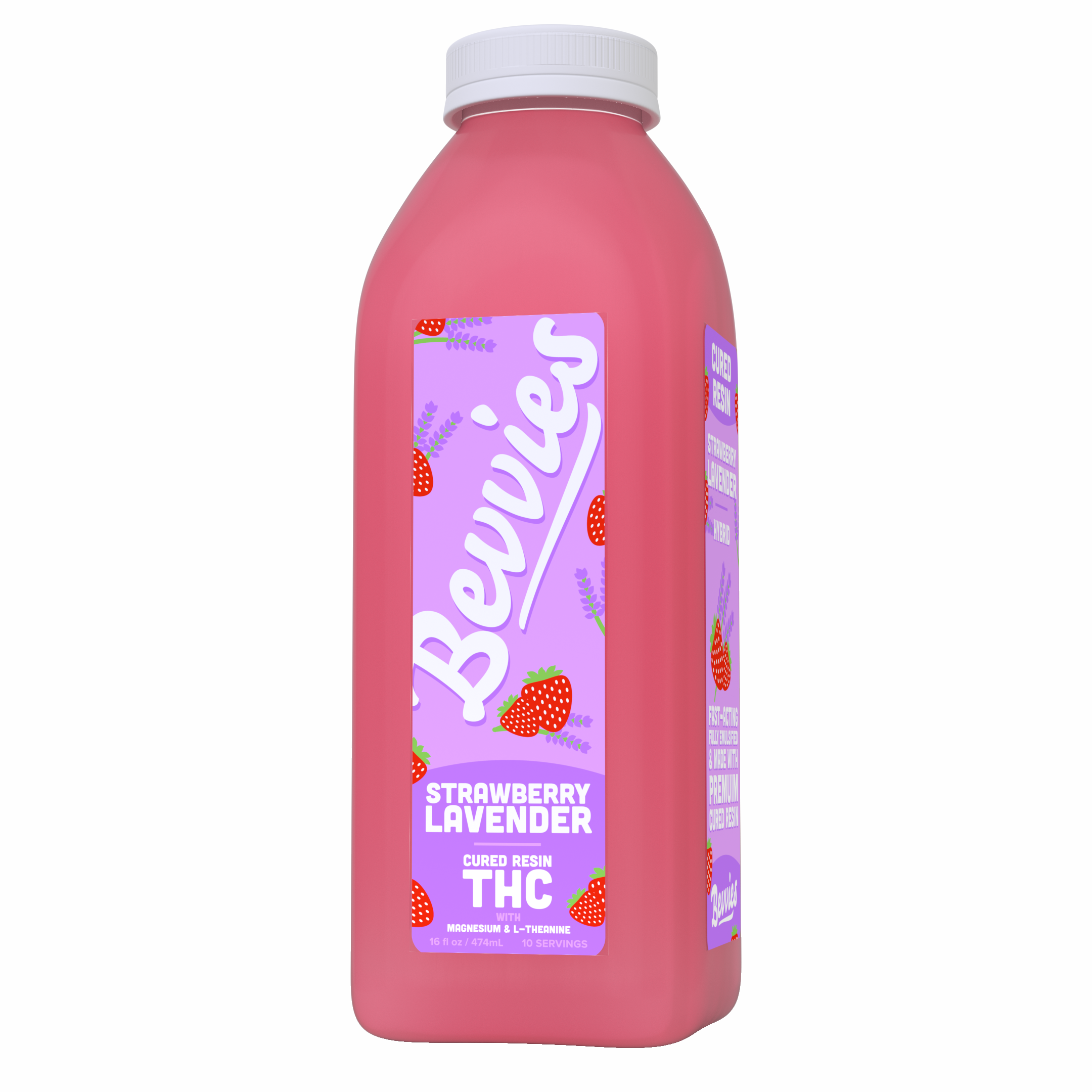 Strawberry Lavender 16oz Cured Resin Drink Samples