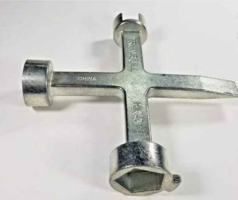 HK-3 METER KEY W/3 PENTAGONS & TAPERED PRYING BLADE