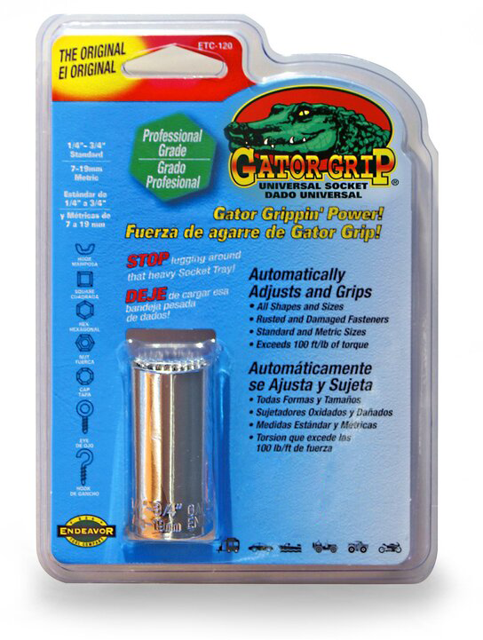 SOCKET GATOR GRIP 1/4"-3/4" 3/8" DRIVE  24/CASE