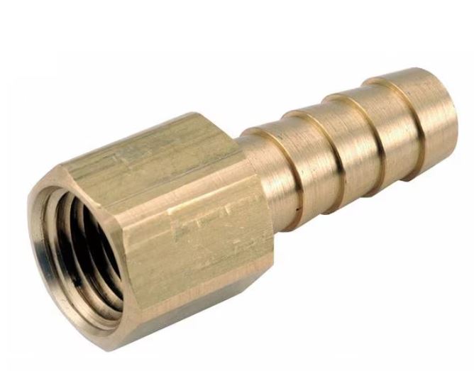 BRASS HOSE BARB 3/16"ID HOSE X 1/8"FIP