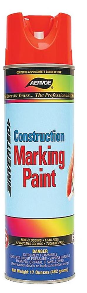 AER247 FLUORESCENT ORANGE CONSTRUCTION MARKING PAINT 15OZ