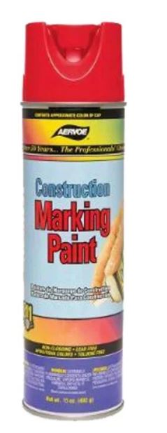 AER256 RED CONSTRUCTION MARKING PAINT 15OZ