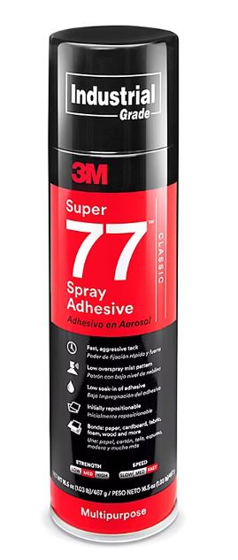#77 AEROSOL ADHESIVE 29.3 CANISTER, 25776, 1792157 UN3501