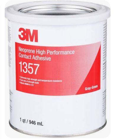 1357 ADHESIVE OLIVE GRAY-GREEN 1 GALLON 4/CASE 19894