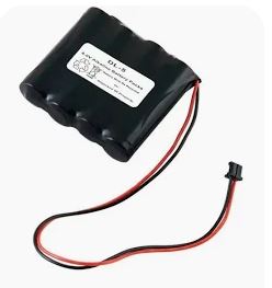 DOOR LOCK BATTERIES 6V 4AA RED/BLK WIRE WHITE PLUG