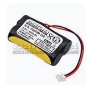 2.4V 800mAh NICD 2AA SIDE-BY-SIDE RED/BLK LEADS WH/PLUG