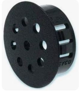 PLUG, VENT 7/8" BLACK 9 HOLE, MH DIA.: .875" P/N 01726