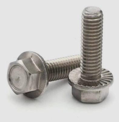 MS FLANGE BOLT 1/4-20 X 3/4 18-8 SS W/SERR