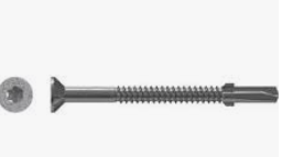 T30 Drive,Case Hardened, Zinc Plated.#14-14 (BSD) x 1-1/2” (38mm)Countersunk Head W/ 6 Nibs