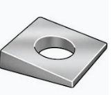 WASHER SQUARE  BEVELED 3/8, PLAIN, (600/CTN) 138124